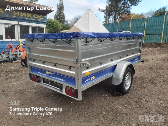 Туристическо, самосвално ремарке VESTA LIGHT 25 с допълнителни канати и плосък брезент, снимка 5 - Ремаркета - 51966154