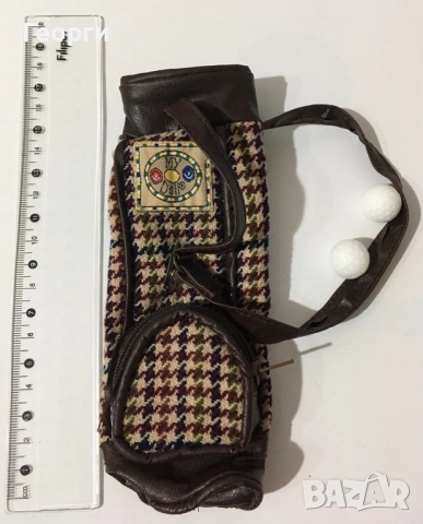 Кожен сак от истинска кожа за мини голф с две топки ат Италия., снимка 2 - Други - 52950597