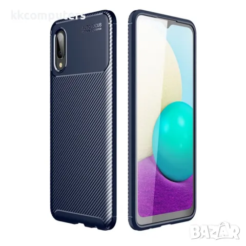 Samsung Galaxy A02 Удароустойчив Carbon Fiber Калъф и Протектор, снимка 2 - Калъфи, кейсове - 48614989