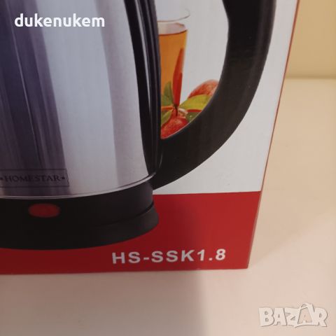 НОВА! Електрическа кана Home Star 1.8L, 1500W, снимка 6 - Кани - 46693445