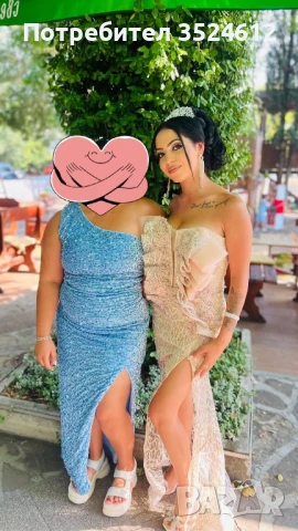 Продава се много запазена бежова рокля носена за 2 часа размер S 