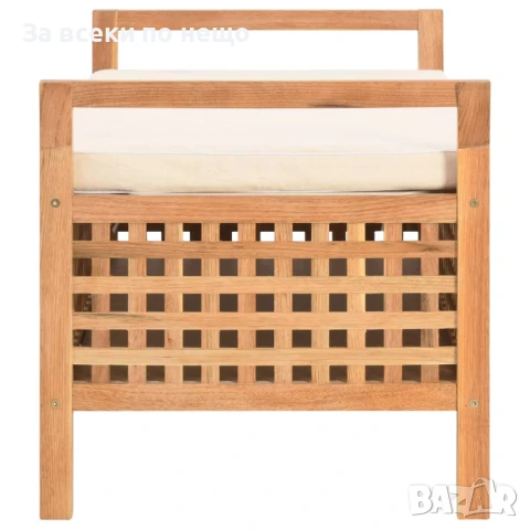 Пейка за съхранение, 93x49x49 см, орех масив Код P836, снимка 7 - Дивани и мека мебел - 50833723
