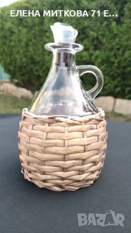 Гарафа с ратанова оплетка, снимка 2 - Аксесоари за кухня - 51179491