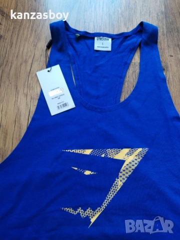 Gymshark Infill Stringer - Orange - мъжки фитнес потник Л НОВ, снимка 2 - Други - 54290116