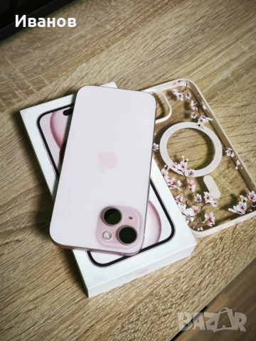 •Отличен• iPhone 15 128GB Pink, снимка 2 - Apple iPhone - 52952497