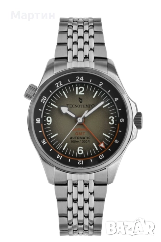 Автоматичен Часовник - Tecnotempo - GMT (две времеви зони) - Отличен