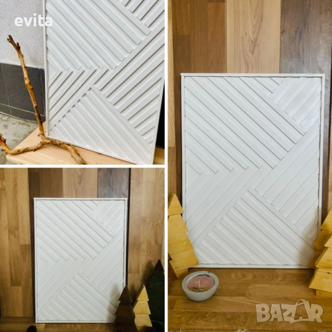 🌿 Ръчно изработено дървено пано за стена, артистичен интериорен акцент, снимка 15 - Декорация за дома - 35723236