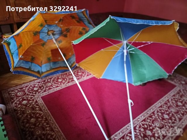 Запазени плажни чадъри , снимка 1 - Къмпинг мебели - 45681117