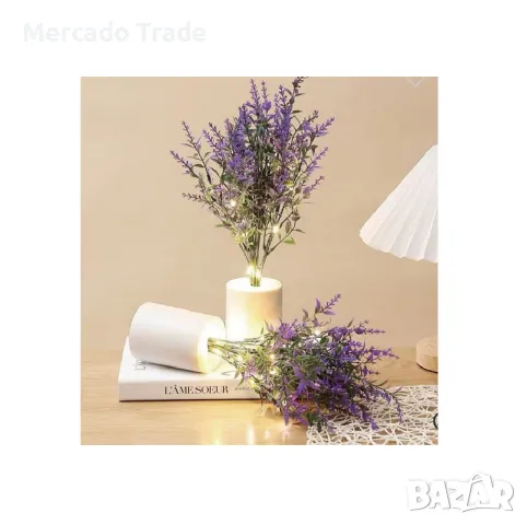 Декоративна LED лампа Mercado Trade, Лаванула, Батерии, 35см., снимка 1 - Декорация за дома - 49348655