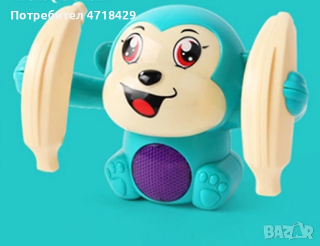 Бебешка играчка търкаляща се маймунка, дистанционно управление чрез пляскане, снимка 3 - Музикални играчки - 53249730