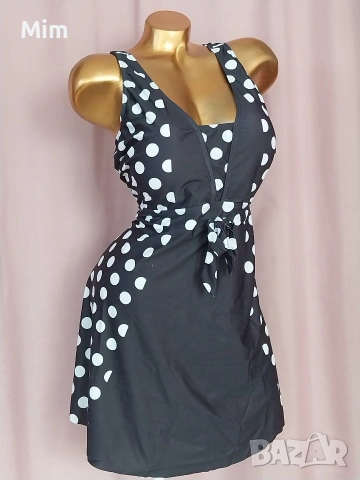 3XL К-Т Черна рокля / бански / на бели точки и долнище / боксер / , снимка 9 - Бански костюми - 54142084