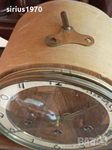 немски каминен часовник 4/4 профилактиран от часовникар, снимка 2 - Стенни часовници - 45074532