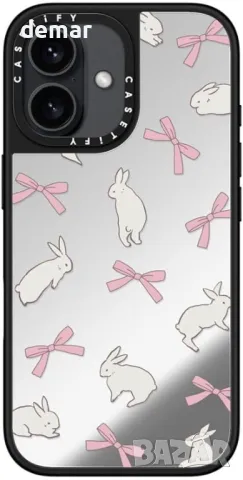 Калъф CASETiFY Mirror за iPhone 16, Съвместим с Magsafe - Сребристо върху черно, снимка 5 - Калъфи, кейсове - 48158218