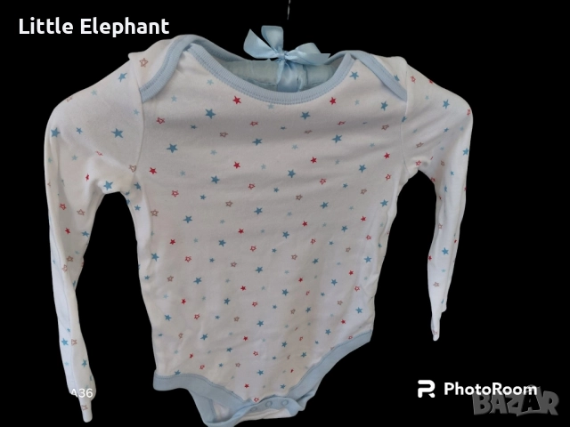 Боди с дълъг ръкав за 2-3 год момченце звезди,колекция"Stars",Англия/ново