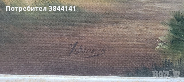 Картина с рамка - платно 84/64, снимка 4 - Антикварни и старинни предмети - 54096966