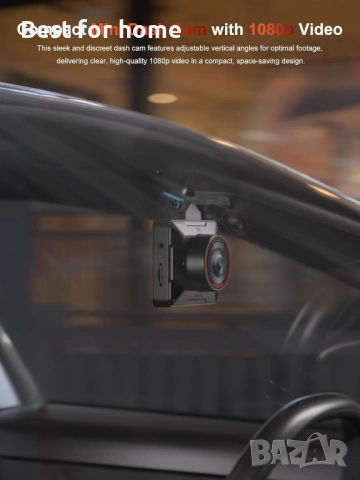 AKEEYO P1 Мини видеорегистратор – Супер компактна предна видеорегистратор за автомобили, снимка 5 - Аксесоари и консумативи - 53711297