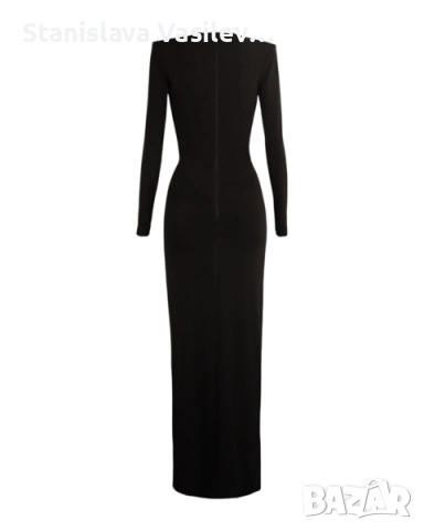 Дълга черна рокля Mijel S размер, снимка 2 - Рокли - 53494793