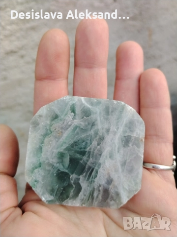 Едностранно полиран флуорит от Индия , снимка 3 - Колекции - 52991022