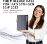 Калъф за таблет Mollusc за iPad 10, 10-то поколение 10,9 инча 2022 г., твърд заден полупрозрачен, снимка 7