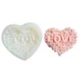 Сърце с рози надпис "LOVE" Силиконов молд за изработка на фондан за торта мъфини свещи гипс , снимка 2