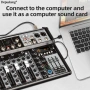 Професионален аудио миксер Depusheng, 7-канален аудио интерфейс, 16-битов DSP DJ Bluetooth миксер, снимка 12