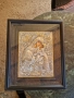 Прекрасна антикварна сребърна икона със сертификат и маркировка , снимка 1
