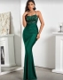 Дълга официална рокля в зелено, снимка 3