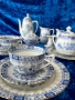 красив синьо-бял сервиз за чай/кафе, снимка 1