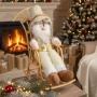 Декоративен Дядо Коледа с люлееща се шейна!, снимка 2