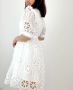 Красива елегантна рокля в нежно-бяло, бродерия, снимка 3