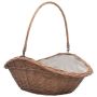 286988 vidaXL Firewood Basket with Handle 60x44x55 cm Natural Willow(SKU:286988