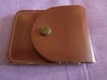 Калъвче с копче естествена кожа 97х73мм за стотинки или документи, снимка 5
