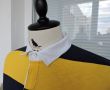 Polo Ralph Lauren Vintage 90’s Pique Rugby Shirt Men’s Yellow/Blue Striped XL, снимка 5