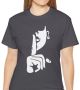 Тениска с декоративен печат - Неясно лице с жест на ръка, снимка 1 - Тениски - 45116388