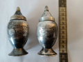 Посребрени солници,лот,Арт Деко, гравирани, с чинийка, снимка 2