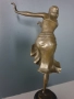 39см-4кг Chiparus статуетка/френска бронзова скулптура/Арт Деко фигура кабаретна танцьорка-балерина, снимка 3