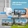 Hiseeu 5MP безжична система с 4 охранителни камера WiFi-Pro IP66, NVR с 1TB твърд диск, снимка 4