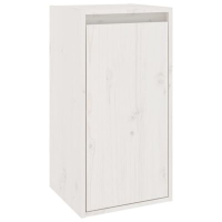 vidaXL Стенен шкаф, бял, 30x30x60 см, борово дърво масив(SKU:813487, снимка 1 - Шкафове - 45031148
