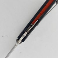 Тактически сгъваем нож с анодизиран детайл, уникален нож за ценители и колекционери, снимка 4 - Ножове - 45266436