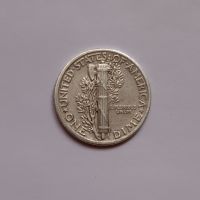 1 дайм САЩ 1941 ВСВ 1 дайм 1941 САЩ  Американска монета от Втората световна война СРЕБРО , снимка 1 - Нумизматика и бонистика - 45103555