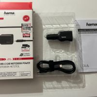 Зарядно Hama Car Notebook Power USB-C черно, снимка 1 - Зарядни за кола - 45745113