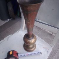 Голяма месингова ваза, снимка 2 - Антикварни и старинни предмети - 46102351