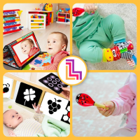 Little Learner Empire Комплект бебешки сензорни играчки, 36 части, подарък за новородено , снимка 3 - Образователни игри - 44993562