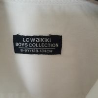 Бяла риза с къс ръкав за момче на LC Waikiki 8 - 9 год 128 - 134см, снимка 2 - Детски ризи - 45535563