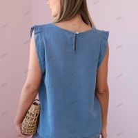 Дамска памучна блуза с финни волани, 4цвята , снимка 7 - Ризи - 45838838