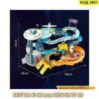 Игра за деца писта с колички на няколко нива - Космическа база - КОД 3851, снимка 6 - Коли, камиони, мотори, писти - 45420040