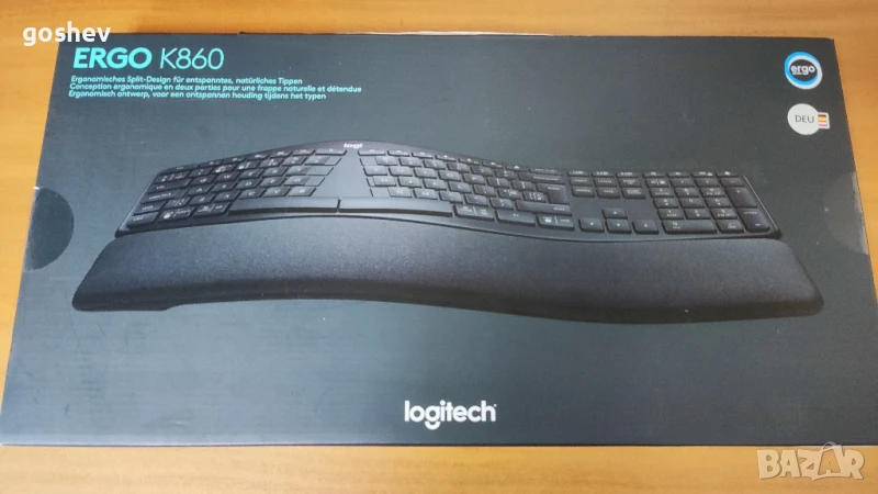 Logitech Ergo K860 Безжична клавиатура - НОВА, снимка 1