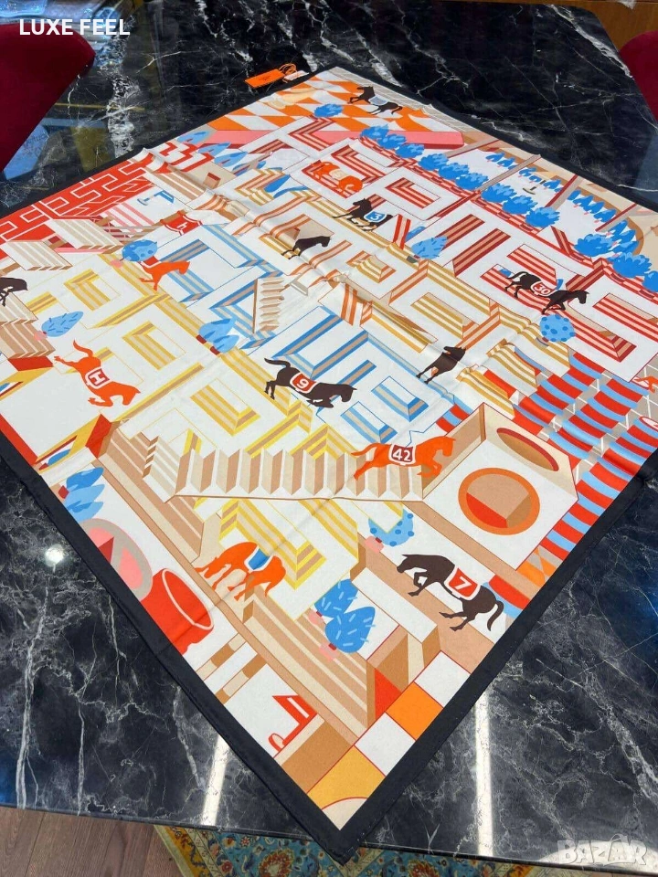 Дамски Шалове - Коприна ⚜️ Hermes , снимка 1