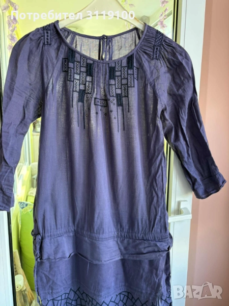 Лилава туника, с нестандартна кройка , снимка 1
