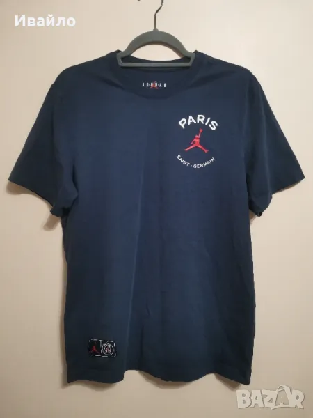 Jordan Paris Saint-Germain Logo Men Blue T-shirt. , снимка 1